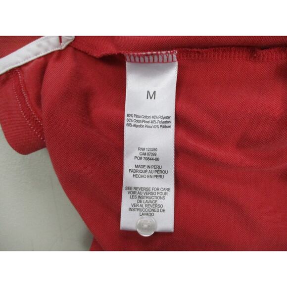 Travis Mathew Golf Polo Shirt Men Medium Red Pima Cotton Blend Short Sleeve Logo - Picture 15 of 16